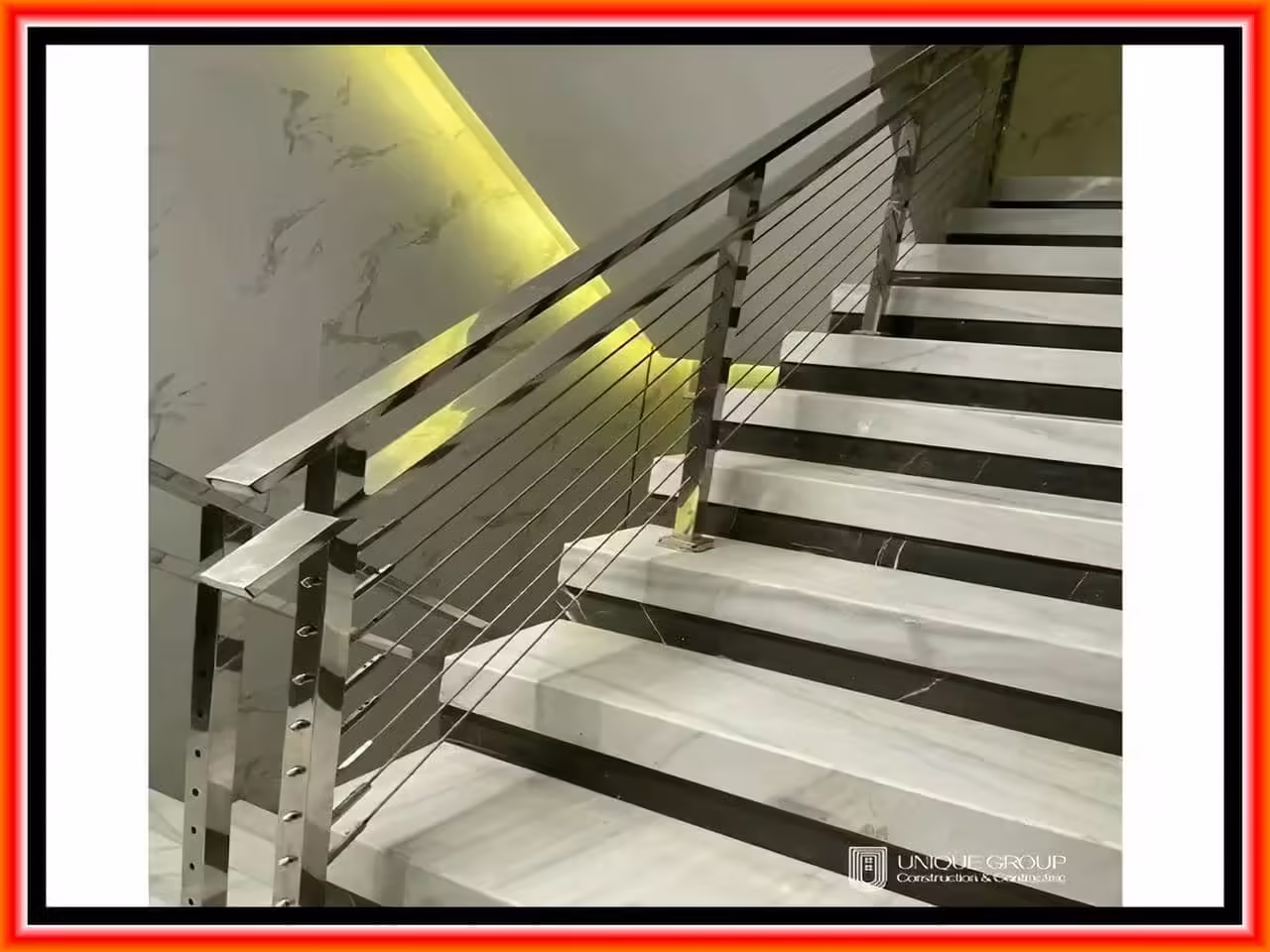 نرده استیل راه پله