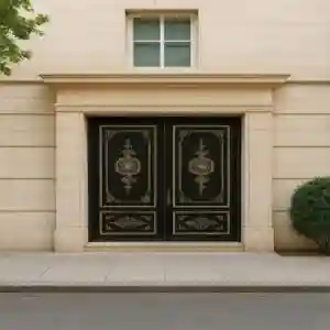 درب حیاط فلزی مدل صدفی