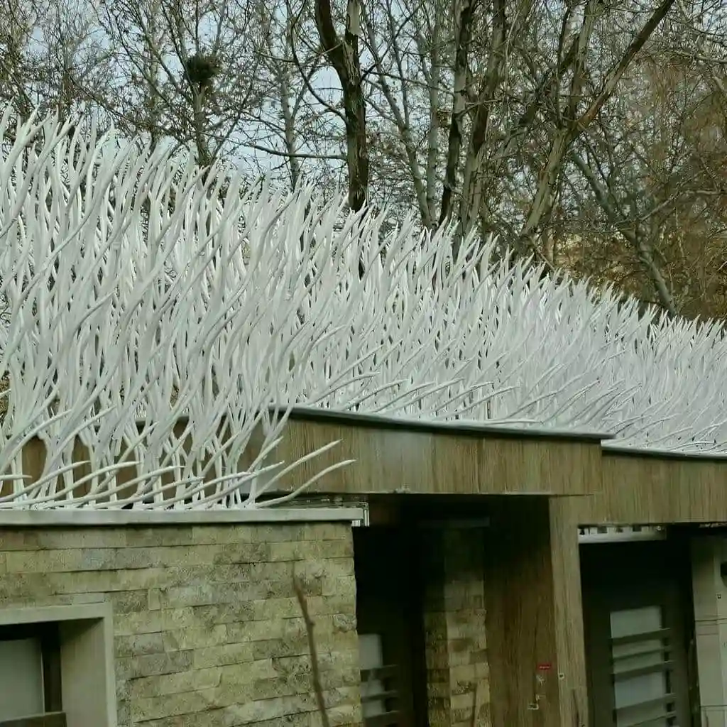 حفاظ شاخ گوزنی نصب شده بر روی دیوار