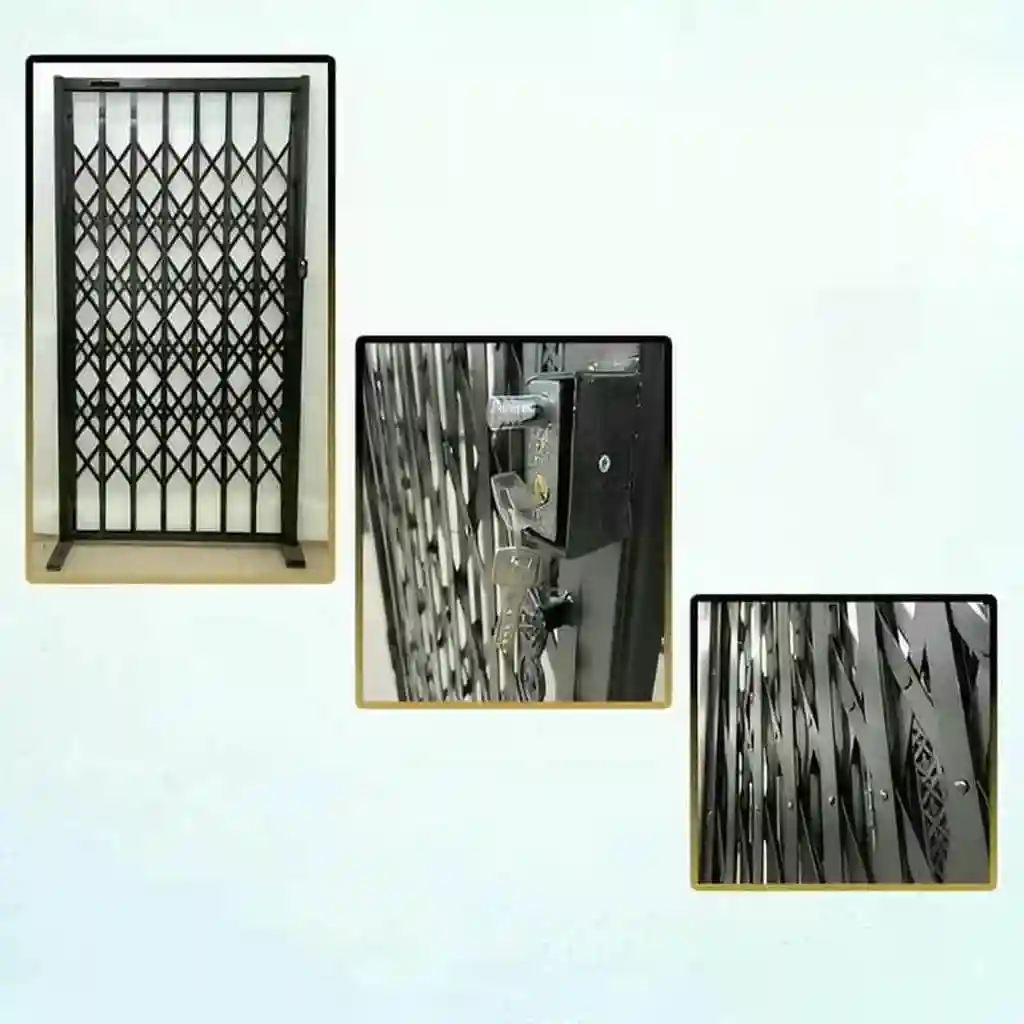 عکس حفاظ آکاردئونی تمام گل دوبل سه جداره تسمه ۲.۵ سانتی متر سفید