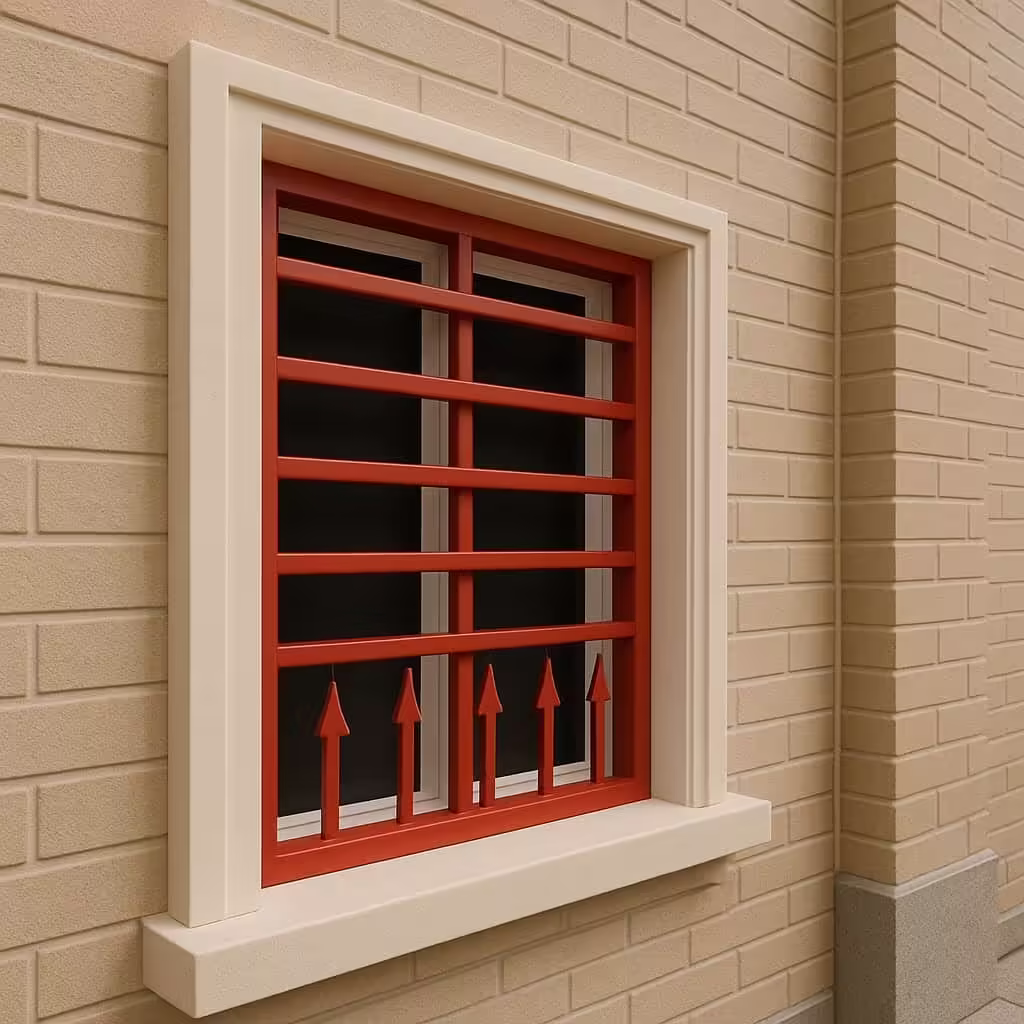 جزئیات فنی حفاظ پنجره مدل تیغدار