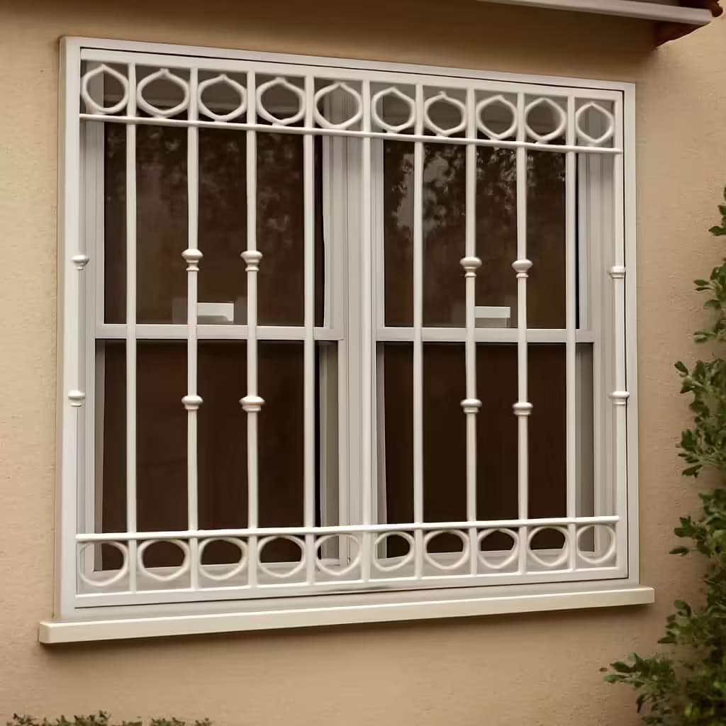 حفاظ پنجره مدل حلقه ای کلاسیک در نمای ساختمان