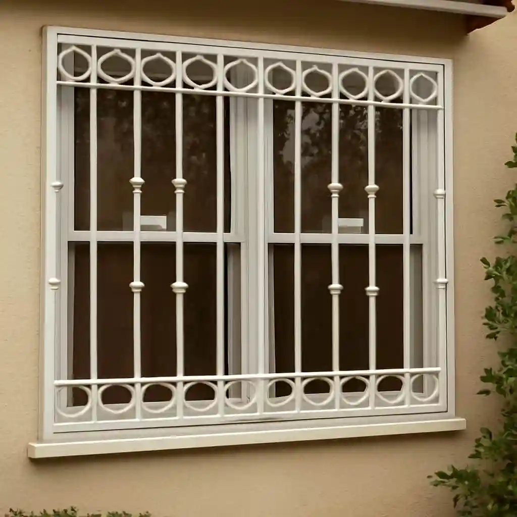 حفاظ پنجره مدل حلقه ای کلاسیک در نمای ساختمان