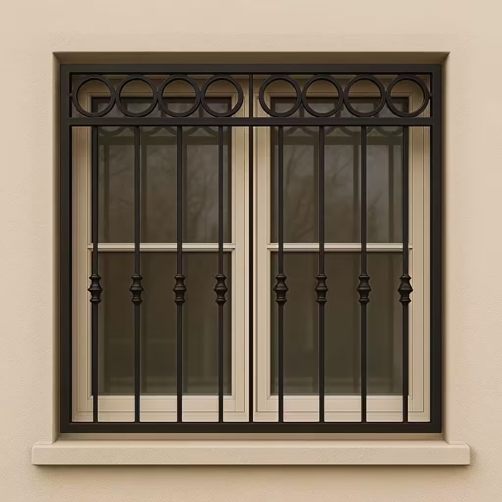 جزئیات طراحی حفاظ پنجره مدل حلقه ای کلاسیک