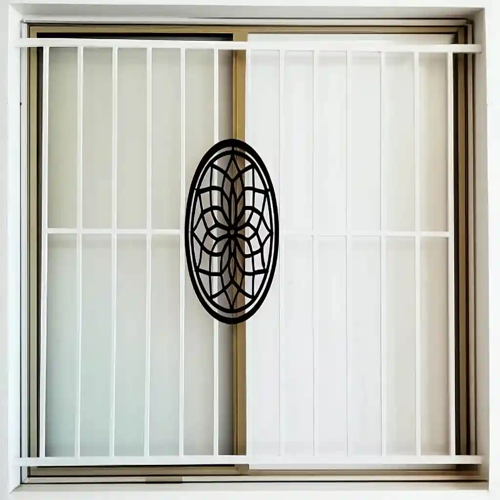 حفاظ پنجره مدل خورشیدی در نمای ساختمان