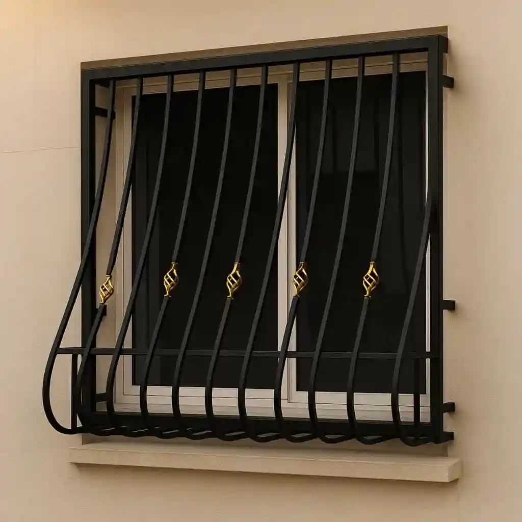 حفاظ پنجره مدل سبدی ارکیده نصب شده روی پنجره