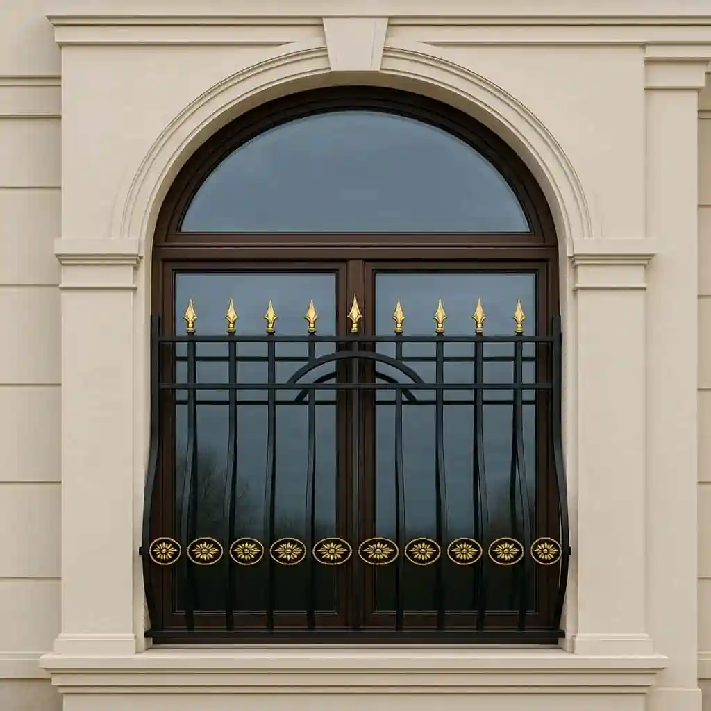 حفاظ پنجره مدل موج سرنیزه دار در نمای ساختمان