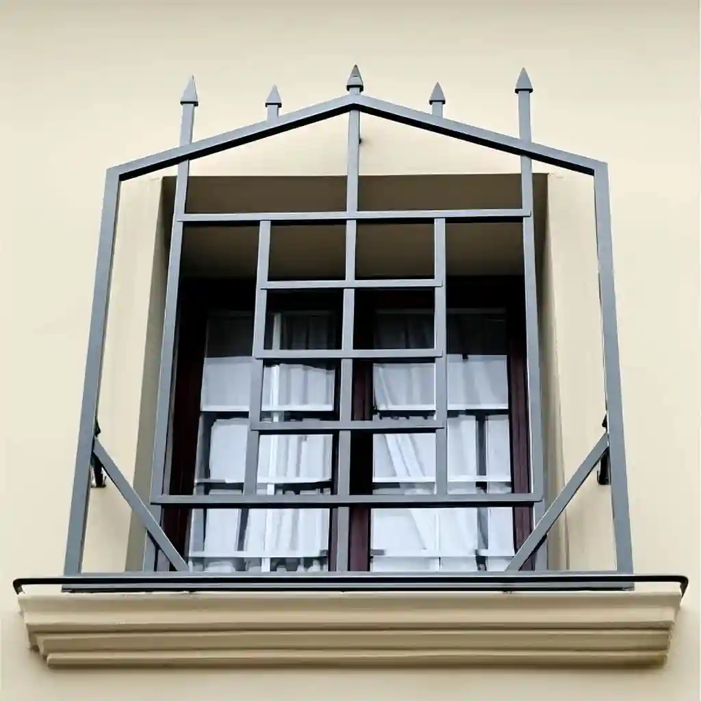 حفاظ پنجره مدل نردبانی در نمای ساختمان