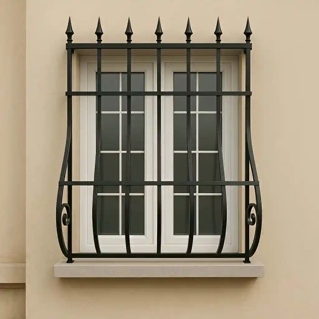 حفاظ پنجره مدل نیزه ای قوس دار با طراحی منحنی