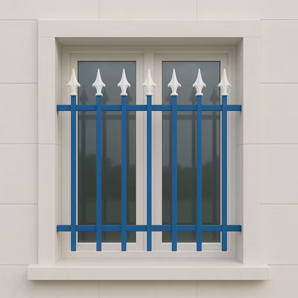 نصب حفاظ پنجره مدل نیزه دار ساده بر روی پنجره‌های دوجداره