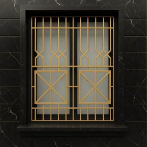 حفاظ پنجره مدل هندسی مدرن با پوشش پودری الکترواستاتیک