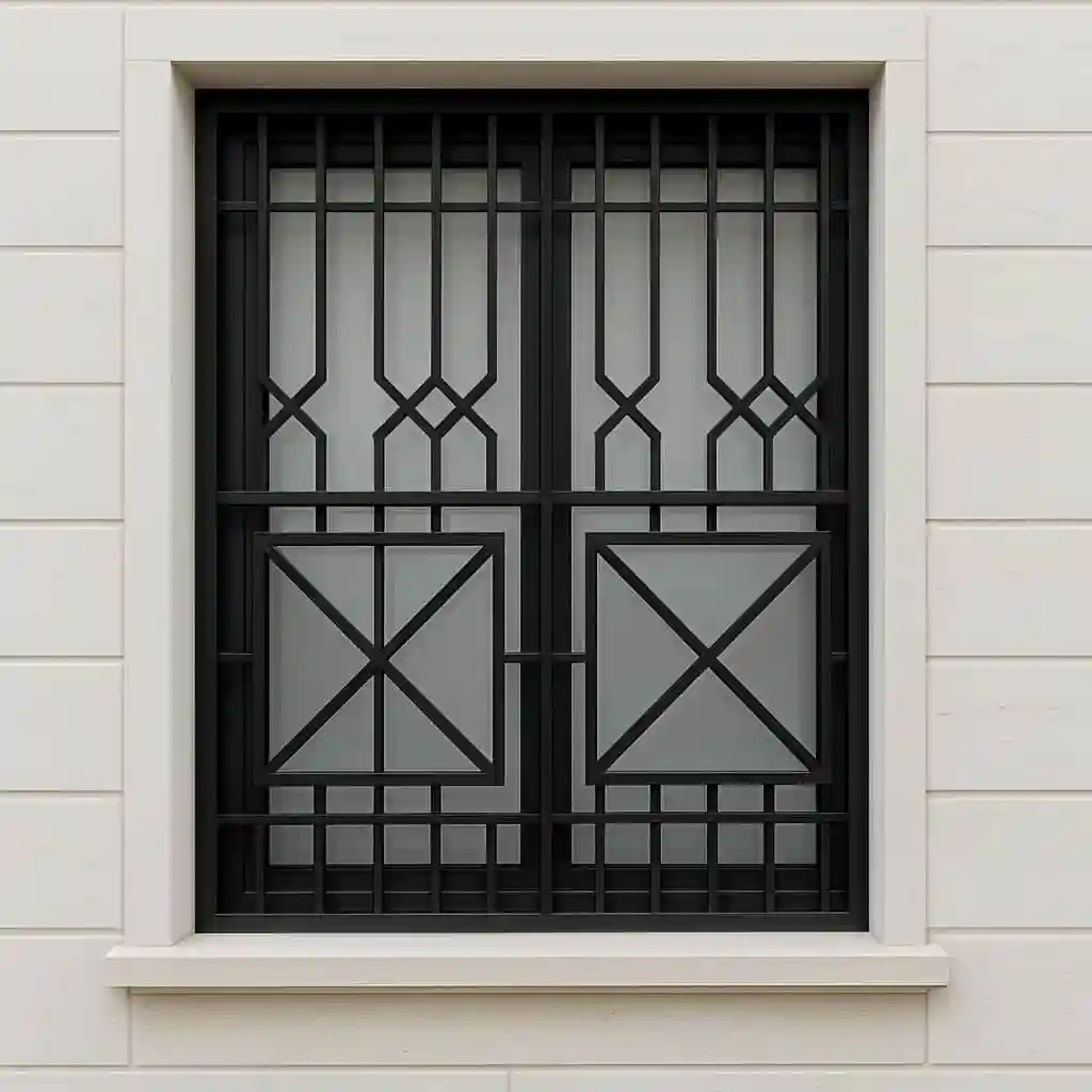 حفاظ پنجره مدل هندسی مدرن با طراحی مینیمال