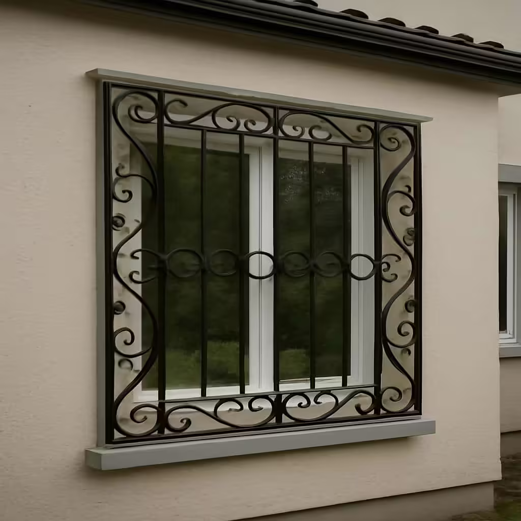 حفاظ پنجره مدل پیچک بهاری با طراحی گل‌مانند