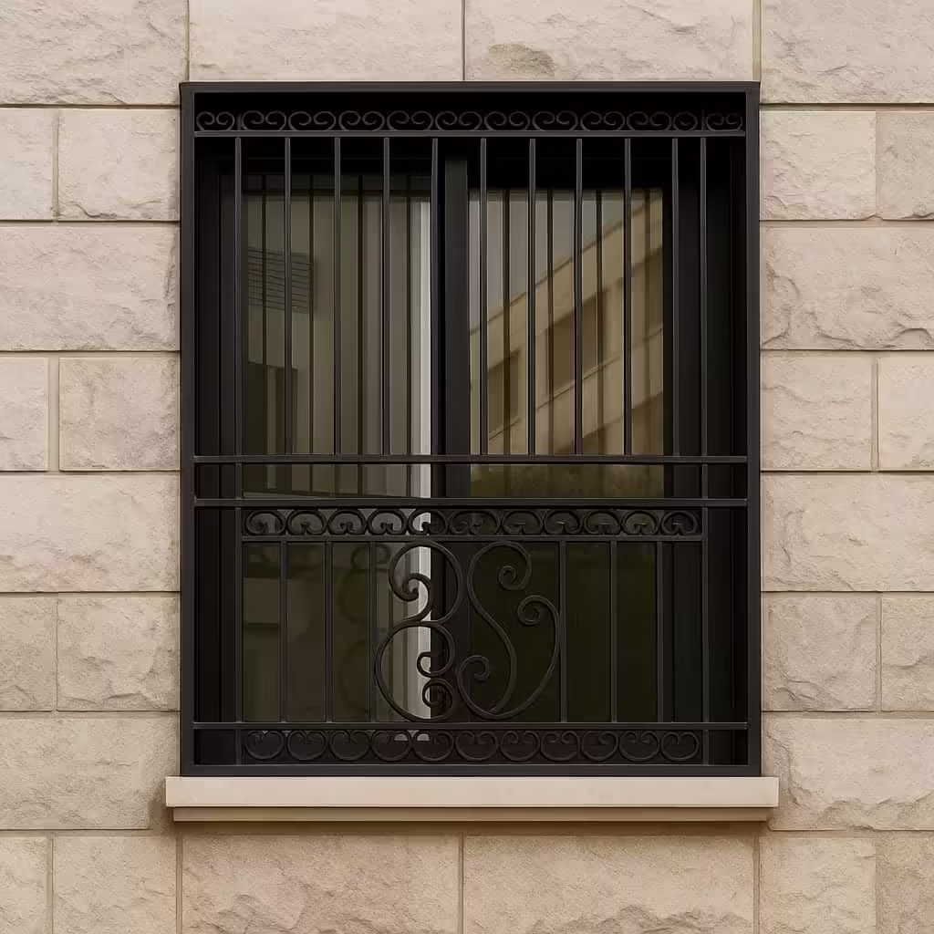 جزئیات طراحی حفاظ پنجره مدل کلاسیک سلطنتی