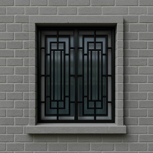 جزئیات طراحی هندسی حفاظ پنجره مدل کلاسیک مهرآهن