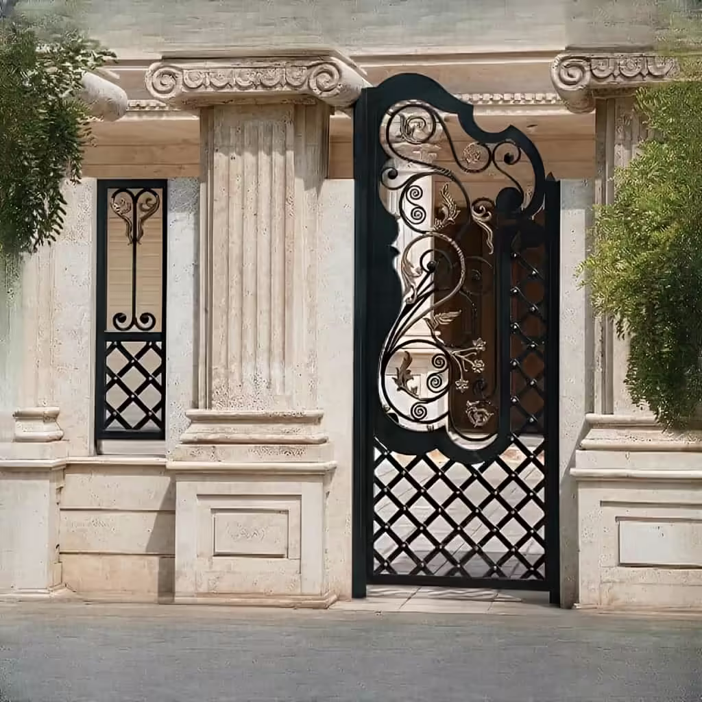 خرید درب مدل ارغوان فرفورژه فلزی مدرن