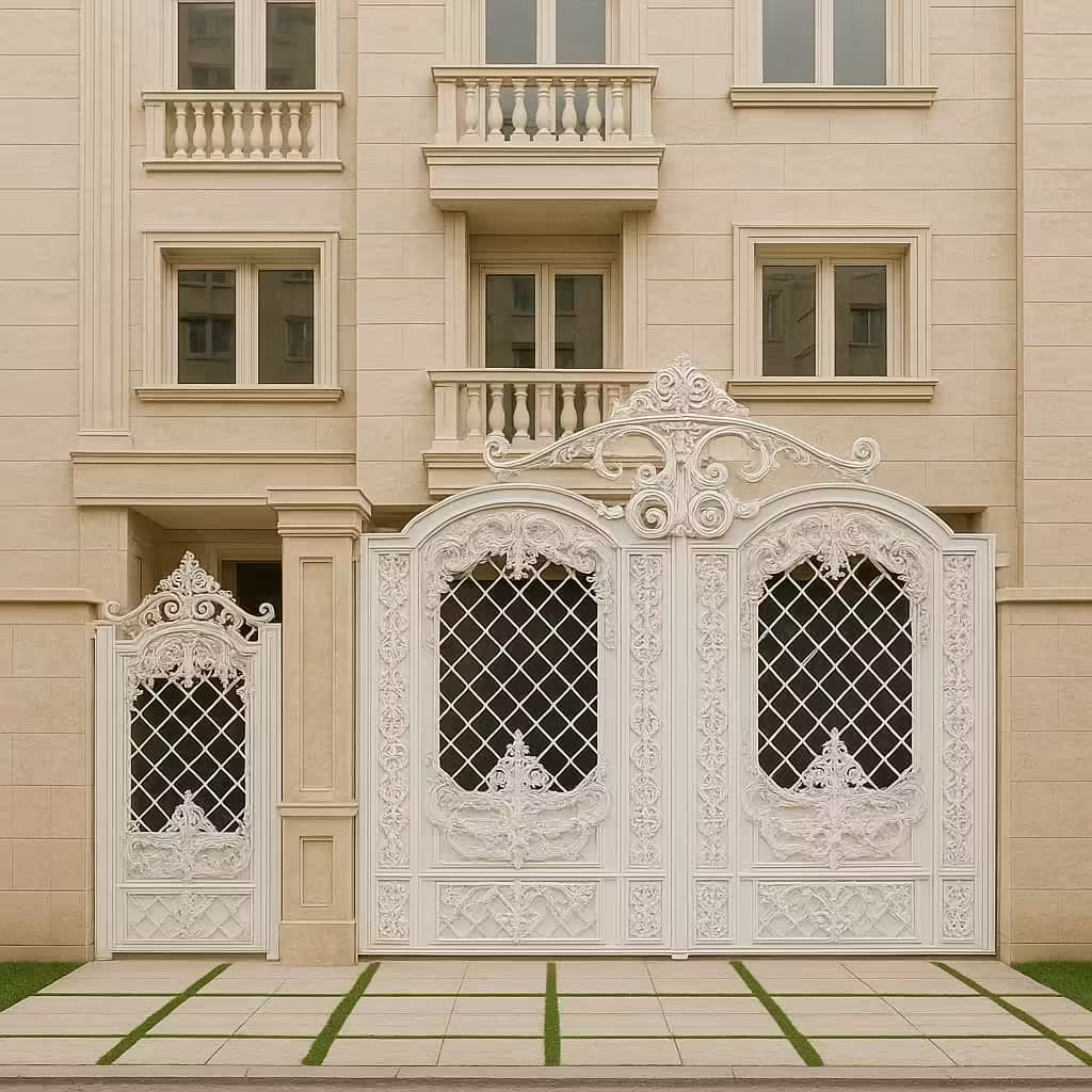 درب فلزی مدل توسکا با طراحی مینیمال و استحکام بالا