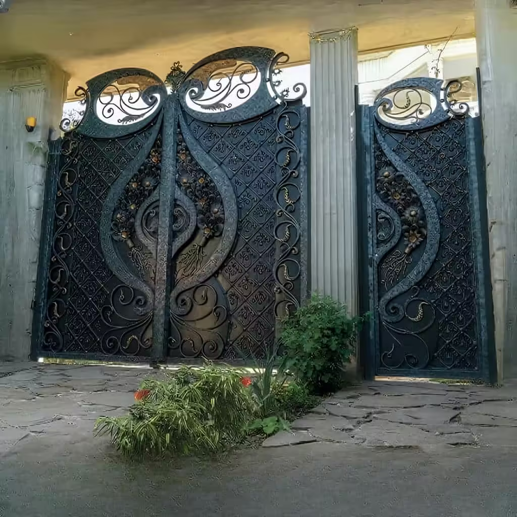 درب فلزی مدل دسته گل