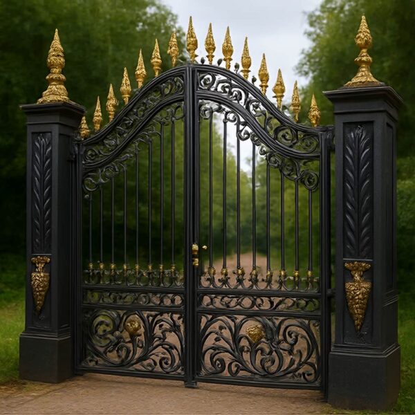 جزئیات فرفورژه دست ساز درب مدل سمیه