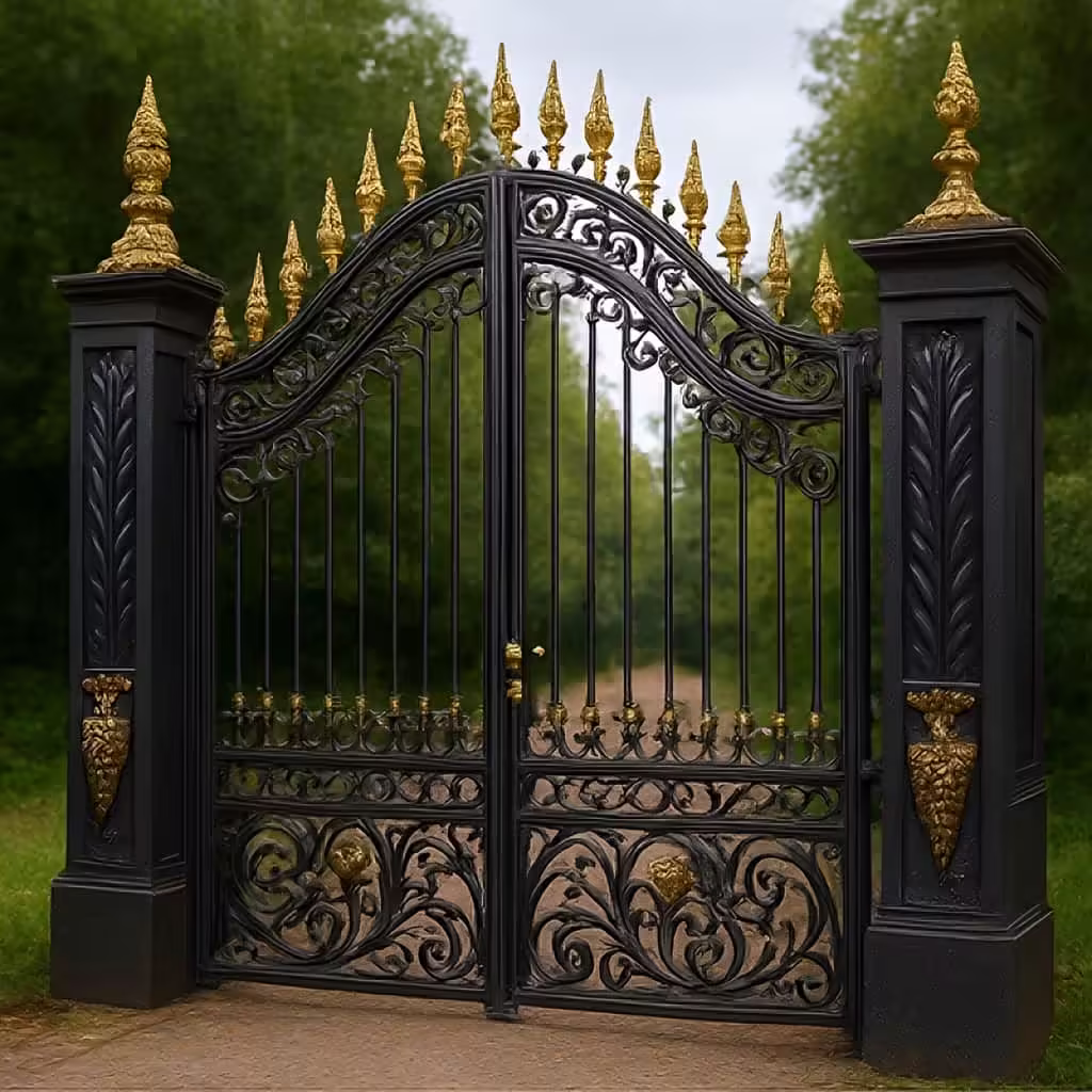 جزئیات فرفورژه دست ساز درب مدل سمیه