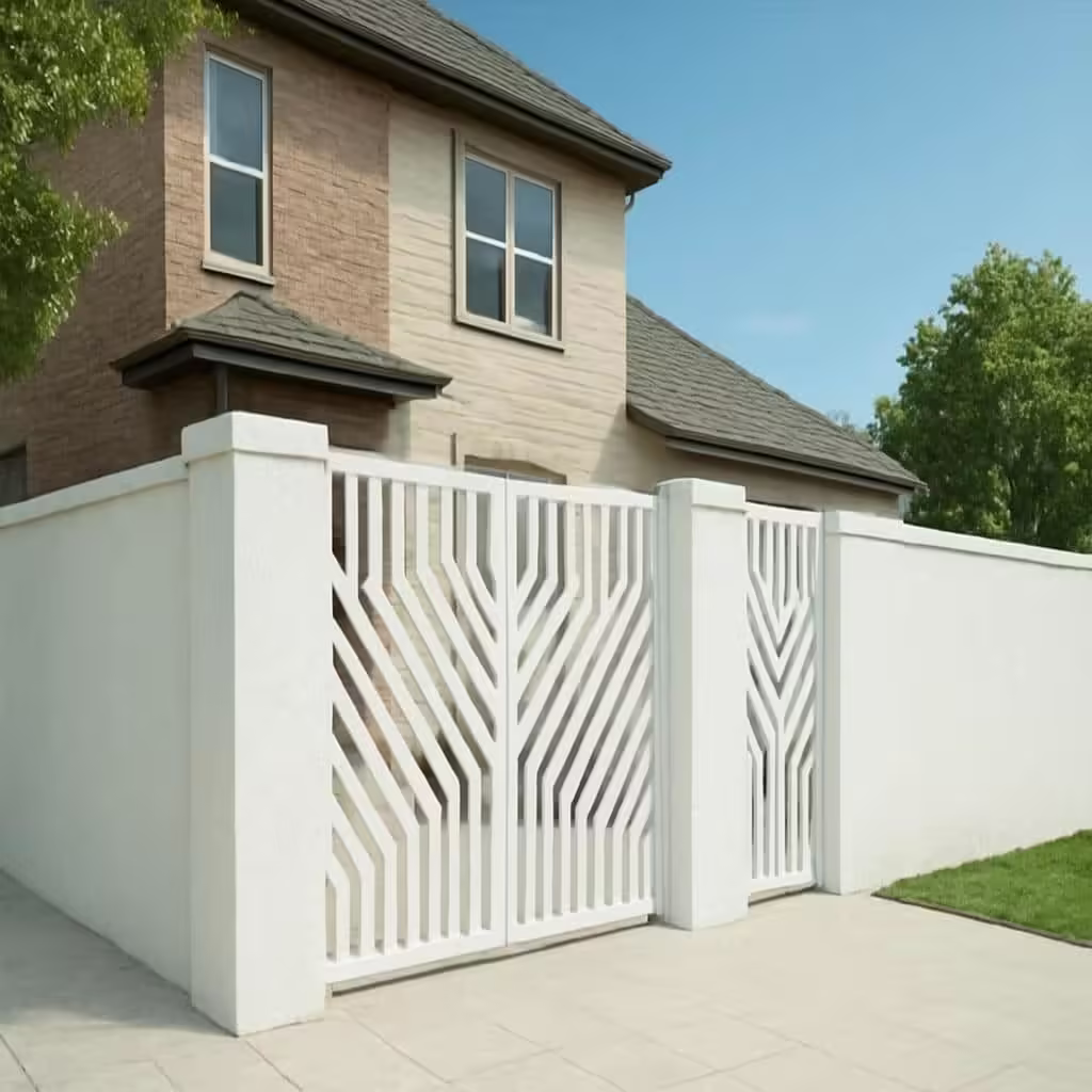 درب مدرن اسپاین در نمای ویلا