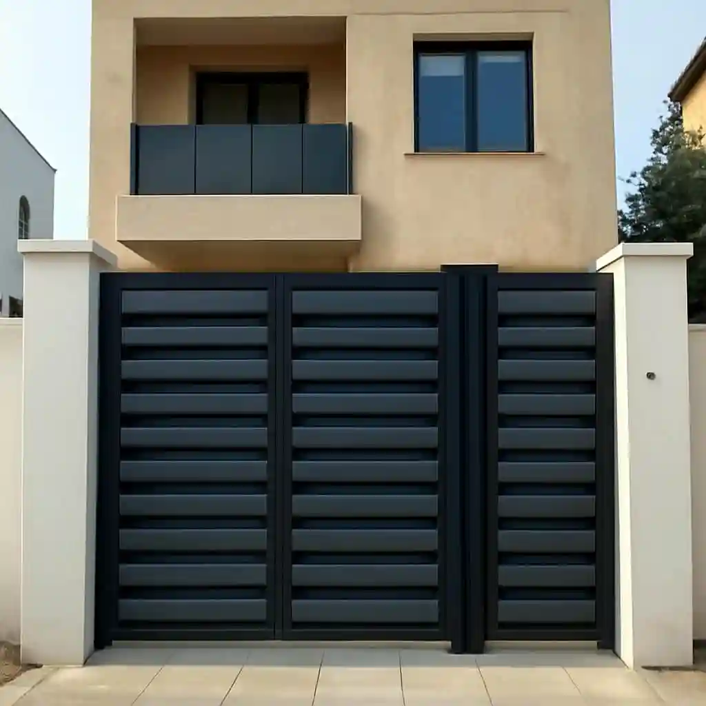 درب فلزی با ترکیب چوب و فلز