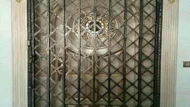 درب آکاردئونی ساختمان در کرمانشاه