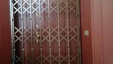 درب آکاردئونی حفاظ ساختمان در سنندج