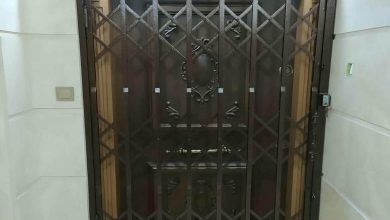 درب آکاردئونی ساختمان در تبریز