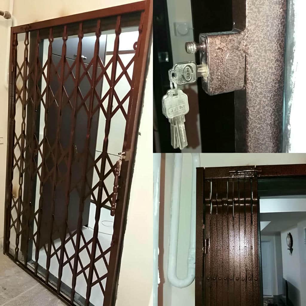 خرید درب آکاردئونی حفاظ ساختمان فلزی در بیرجند