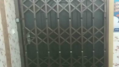درب آکاردئونی حفاظ ساختمان در قشم