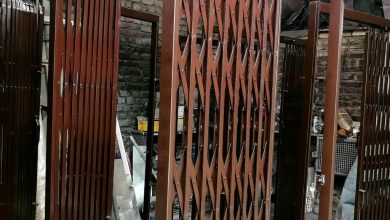 درب آکاردئونی حفاظ ساختمان در آمل