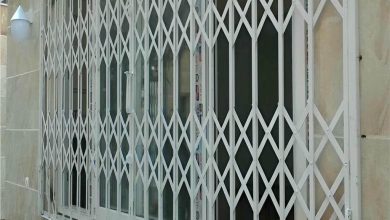 درب آکاردئونی حفاظ ساختمان در ساوه