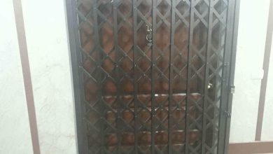درب آکاردئونی حفاظ ساختمان در چابهار