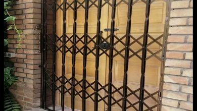 درب آکاردئونی حفاظ ساختمان در همدان