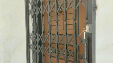 درب آکاردئونی حفاظ ساختمان در بجنورد