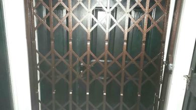 درب آکاردئونی حفاظ ساختمان در ایرانشهر