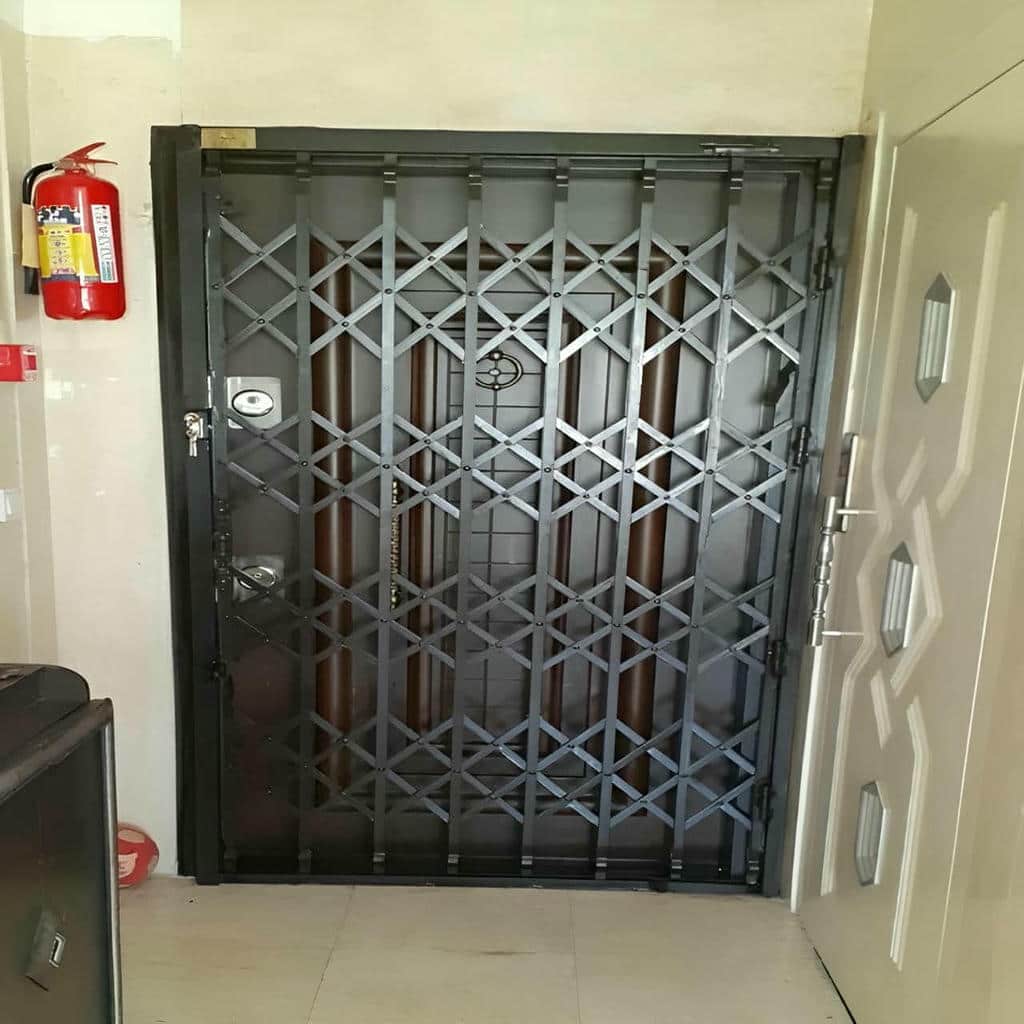 خرید درب آکاردئونی حفاظ ساختمان دوگل در لواسان