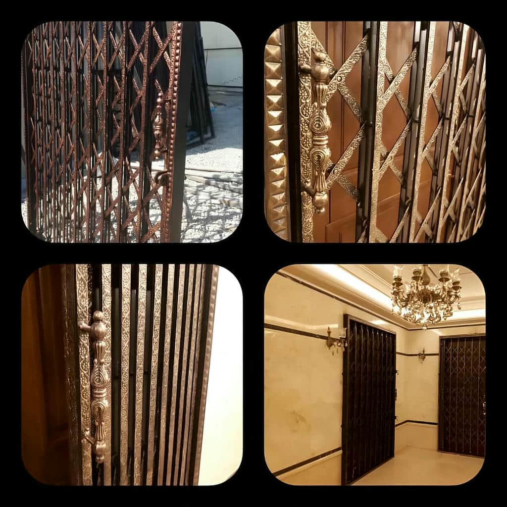 نصب درب آکاردئونی ساختمان چهارگل در ایلام