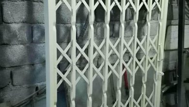 درب آکاردئونی حفاظ ساختمان در مریوان