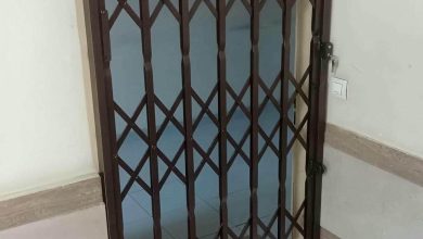 درب آکاردئونی حفاظ ساختمان در اراک