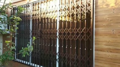 درب آکاردئونی ساختمان در بندرعباس