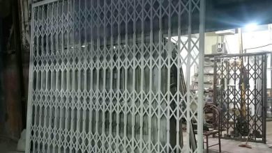 درب آکاردئونی ساختمان در رامسر