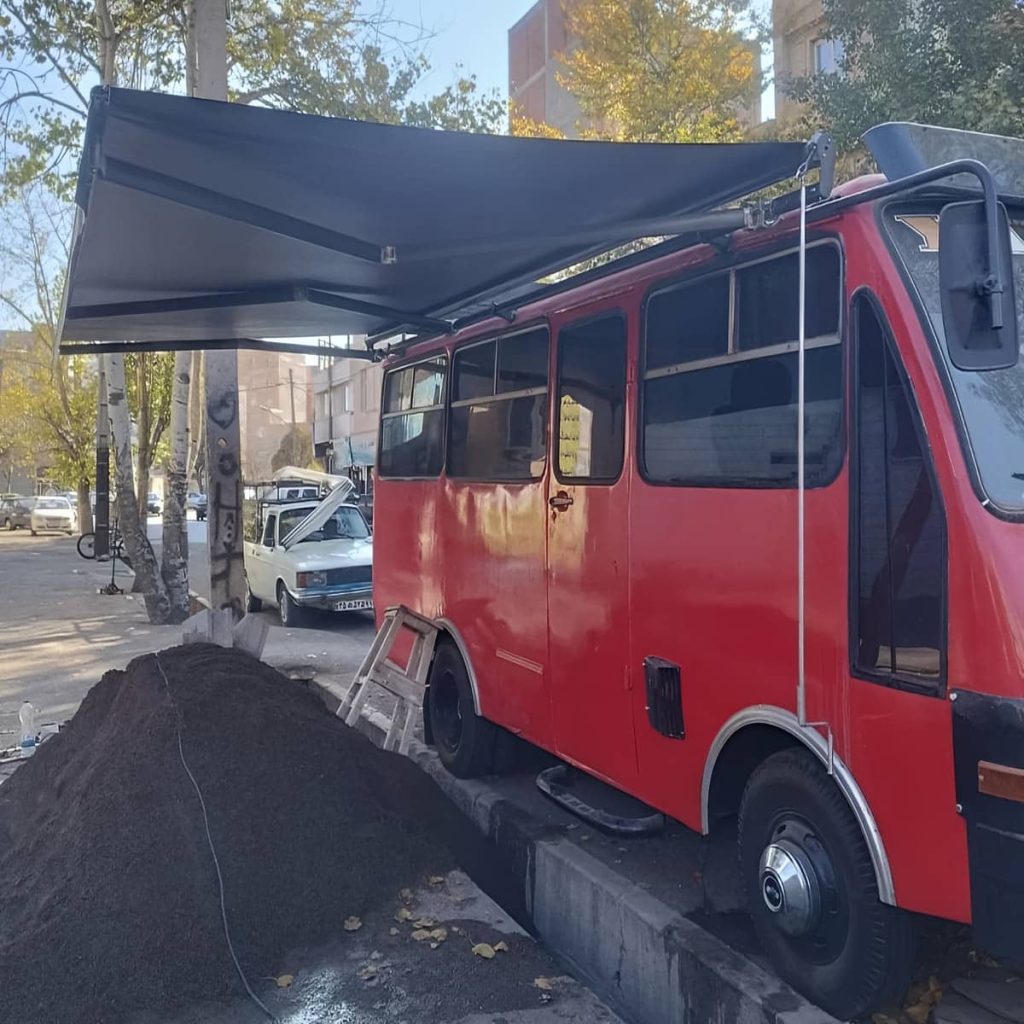 نصب سایبان برقی اتوماتیک ریموت&zwnj;دار در بندر لنگه