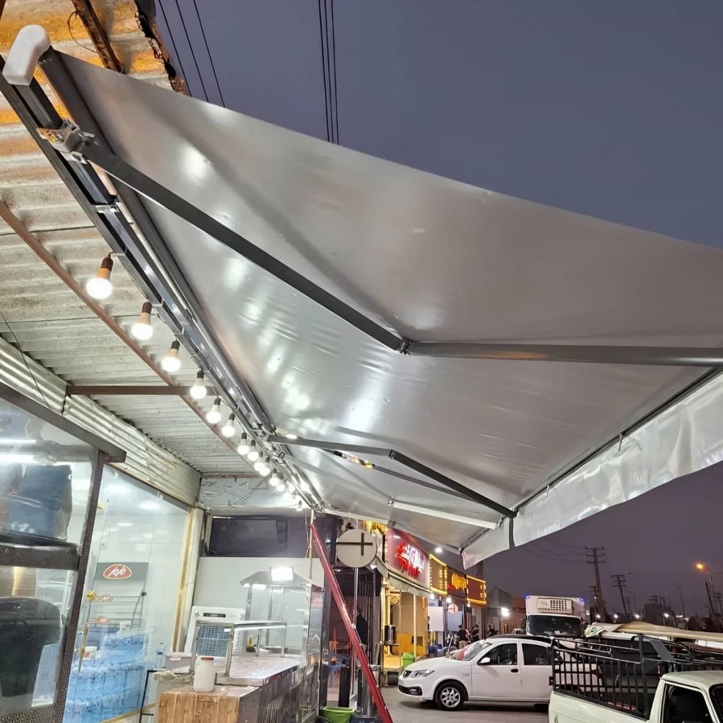 نصب سایبان برقی اتوماتیک ضد UV در اشتهارد