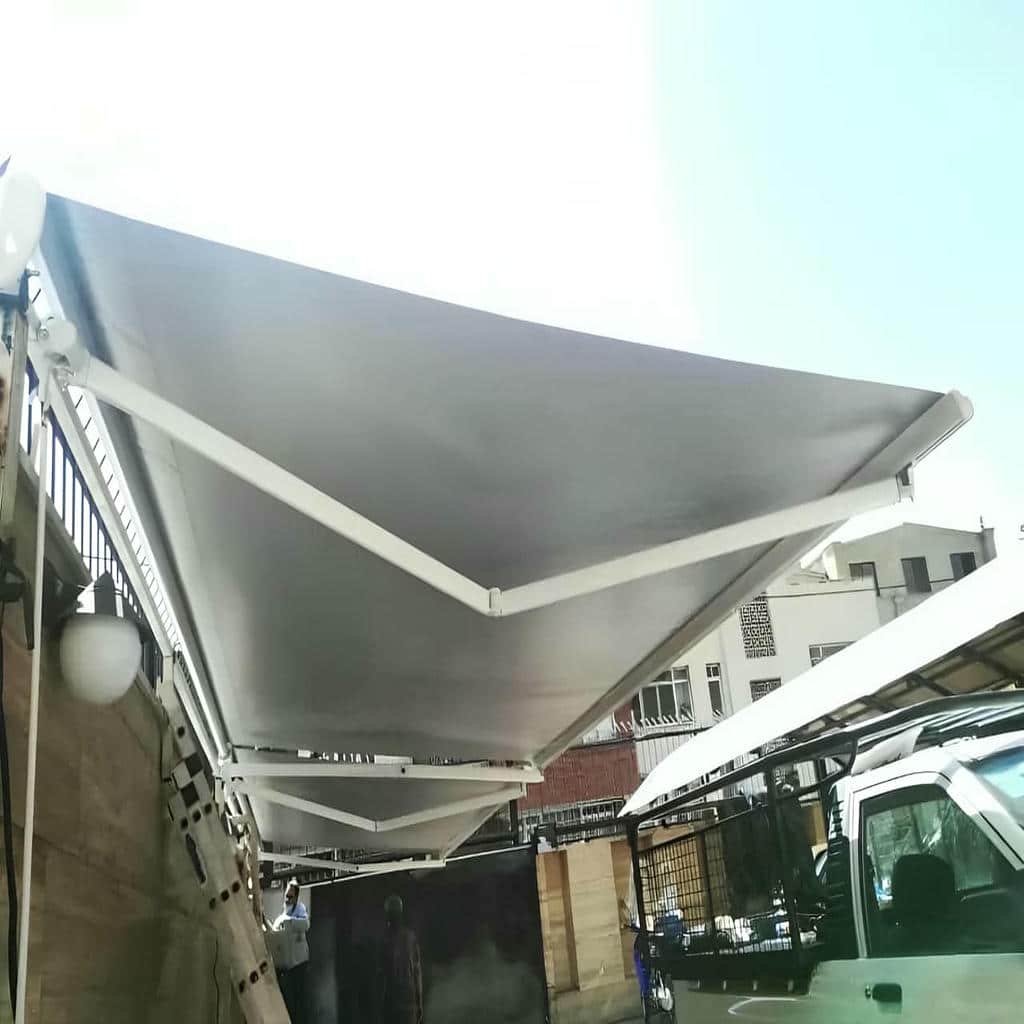 نصب سایبان برقی اتوماتیک ضدآب در اردبیل