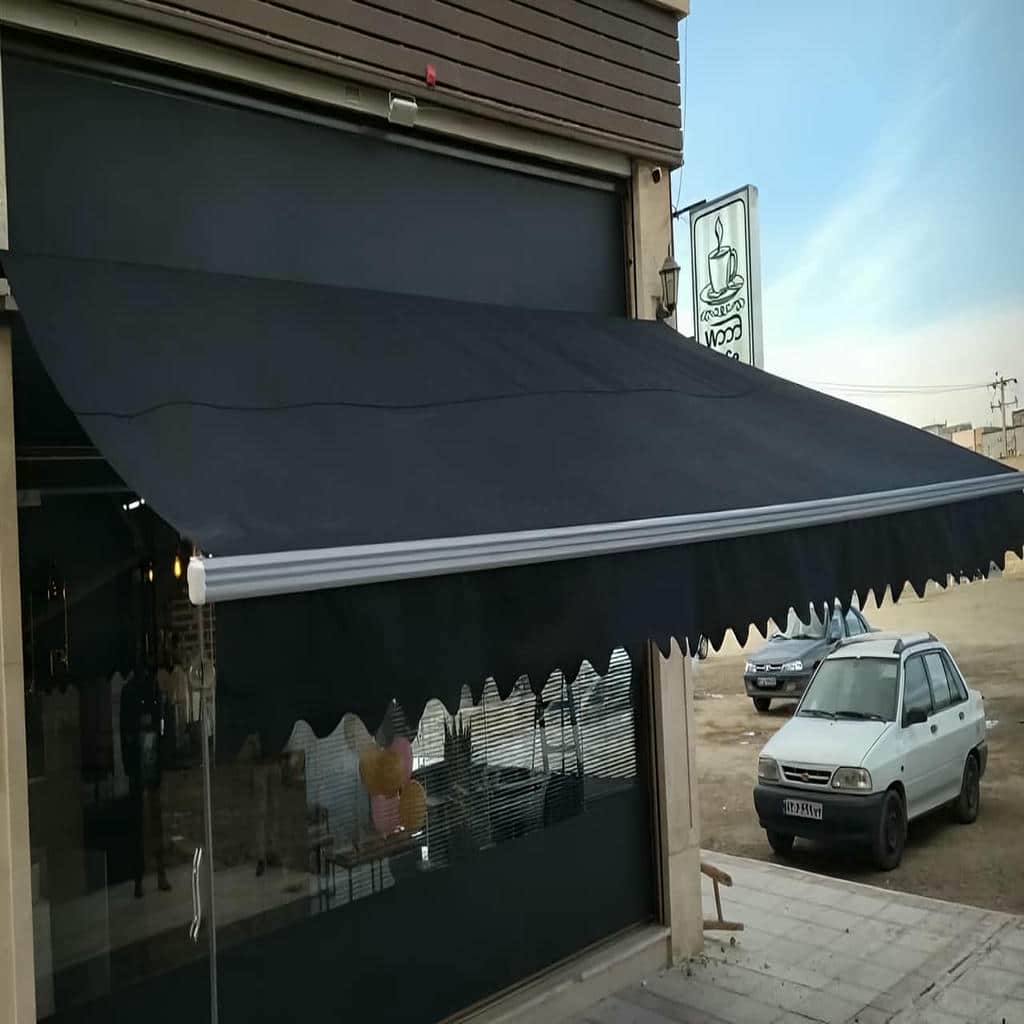 نصب سایبان برقی اتوماتیک ضدآب در بندر انزلی