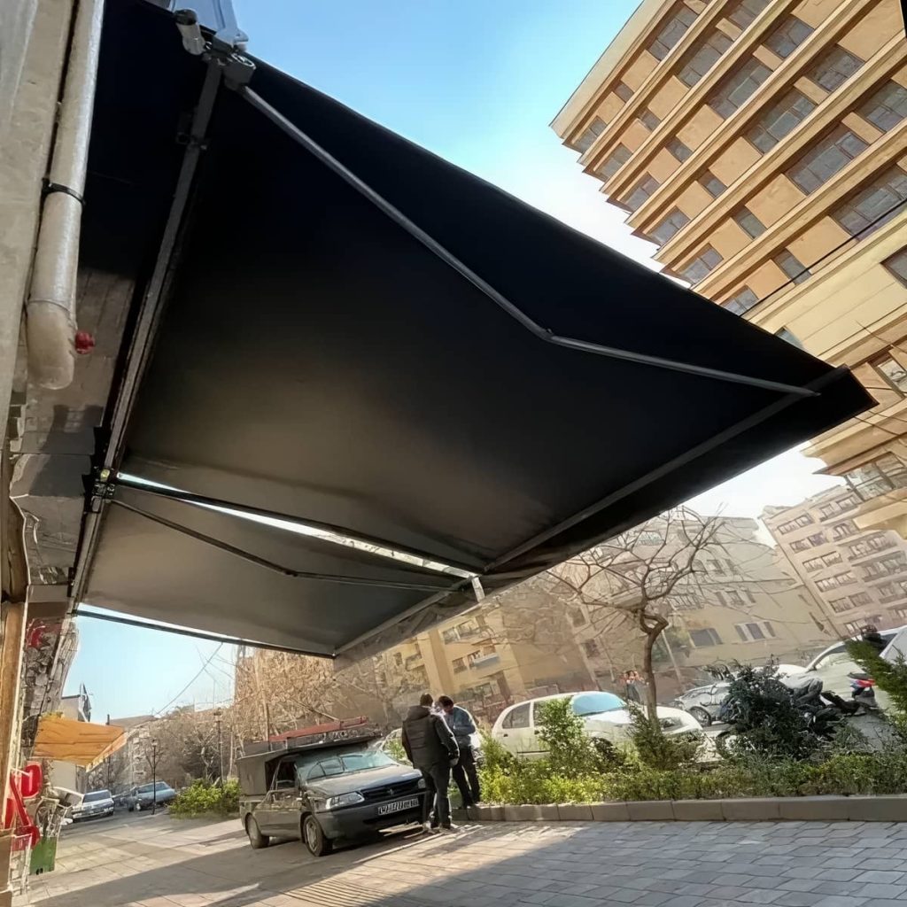 نصب سایبان برقی اتوماتیک ضدآب در آبادان