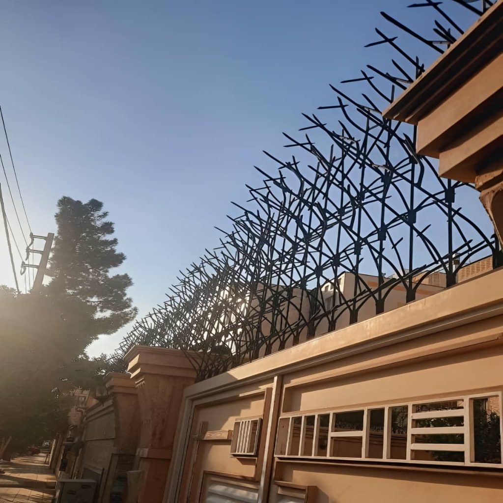 نصب حفاظ شاخ گوزنی دیوار ویلا در اراک