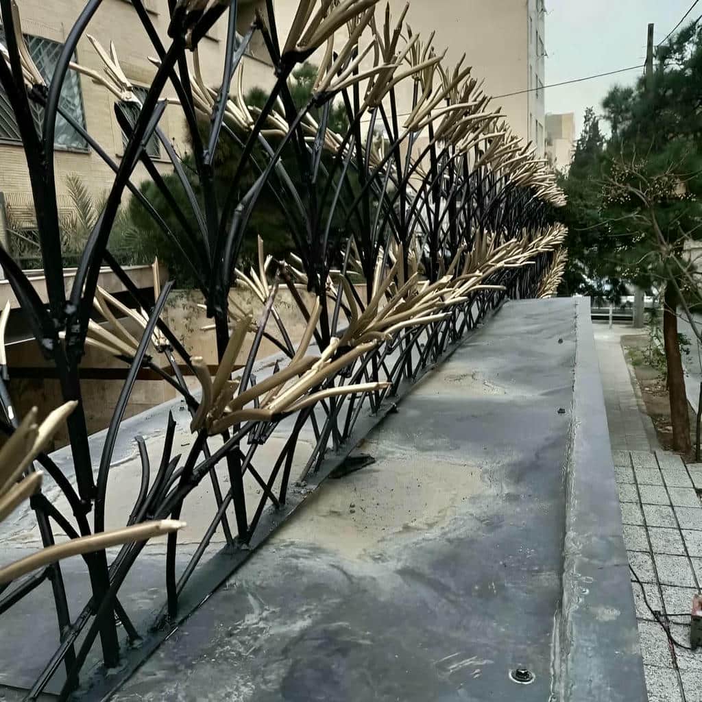 نصب حفاظ شاخ گوزنی رنگ ضدزنگ در کردان